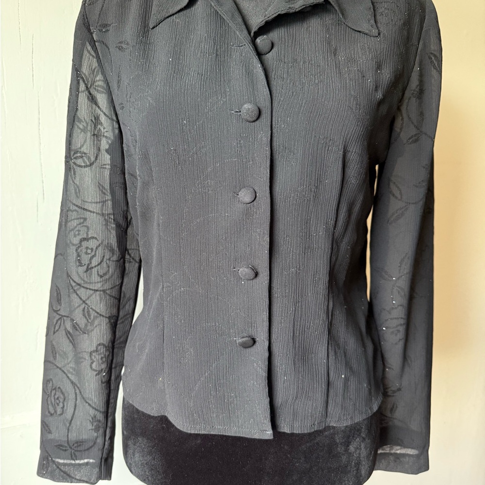 R&K Black Floral Women's Blazer